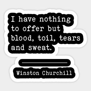 Winston Churchill Quote | WW2 Quote Sticker